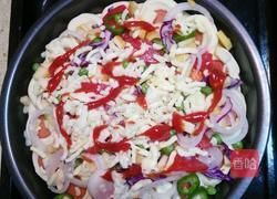 鸡肉苹果花边披萨的做法图解8