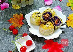 紫薯肉松蛋黄酥的做法图解19