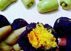 紫薯肉松蛋黄酥的做法图解13