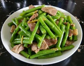 豆角炒肉片[图]