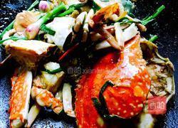 姜葱爆炒大花蟹的做法图解9