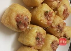 油豆腐酿肉的做法图解2