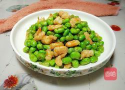 毛豆炒虾的做法图解6