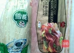 香煎培根金针菇卷的做法图解1