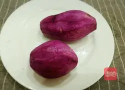 紫薯玫瑰花馒头的做法图解1
