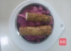 蜗牛和葡萄(山药紫薯丸子)的做法图解1