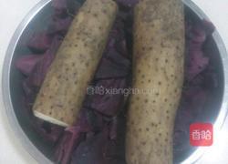 蜗牛和葡萄(山药紫薯丸子)的做法图解2
