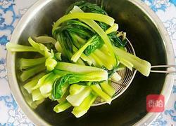 虾仁油菜的做法图解3