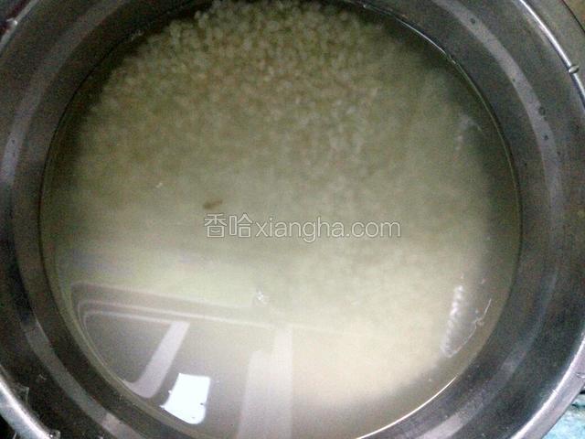 大米淘洗好泡30分钟