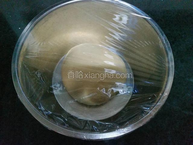 揉匀面团，放入不锈钢盆，盖上保鲜膜，放入冰箱冷藏发酵！冷藏发酵的条件：温度1至4度，时间17至72小时！