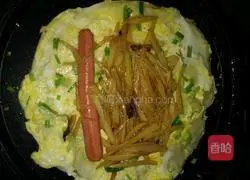 Illustration of how to make ham and egg pancakes 11