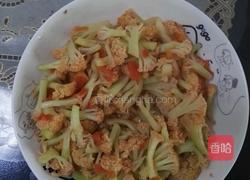 蕃茄炒花菜的做法图解1