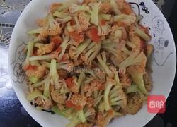 蕃茄炒花菜的做法图解4