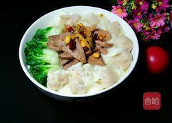 猪肝水饺面的做法图解9