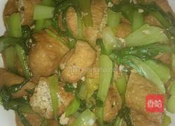 青菜炒豆腐果的做法图解6