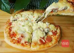 Illustration of how to make bacon and ham pizza 17