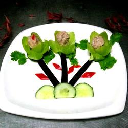玲珑剔透(青菜酿肉丸)的做法[图]