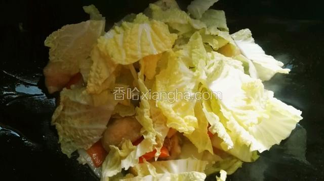 并加入白菜叶子。
