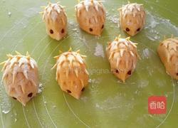 小刺猬南瓜豆沙包的做法图解9