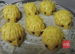 小刺猬南瓜豆沙包的做法图解11