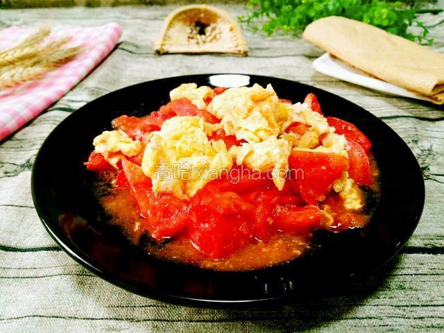 西红柿汤汁很好。酸酸甜甜的不错呢。