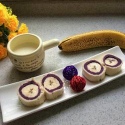 香蕉紫薯土司卷的做法[图]