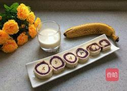 香蕉紫薯土司卷的做法图解12