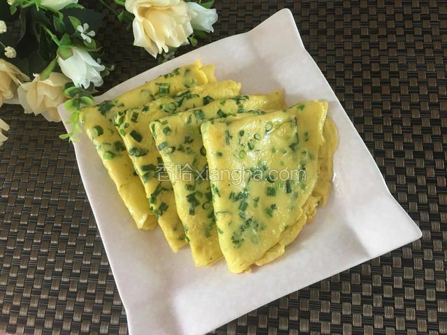 香菜葱花鸡蛋饼