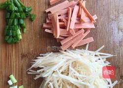 火腿土豆丝炒饭的做法图解2