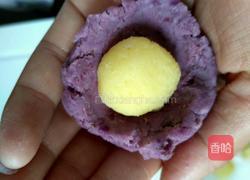 椰蓉紫薯球（奶黄馅）的做法图解3