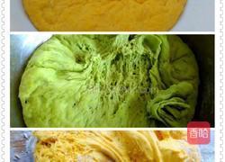 彩色玫瑰花卷的做法图解3