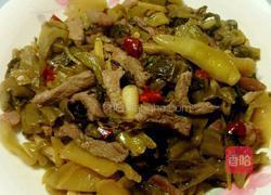 酸菜炒肉丝的做法图解3