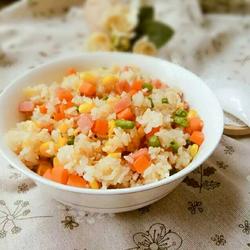 五彩炒饭的做法[图]