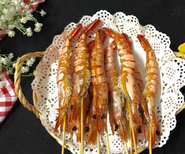 烤箱盐焗九节虾