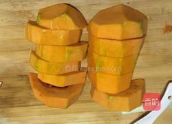 南瓜绿豆百合汤的做法图解3