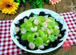 青笋木耳炒虾仁的做法图解6