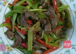 青红椒炒猪心的做法图解8