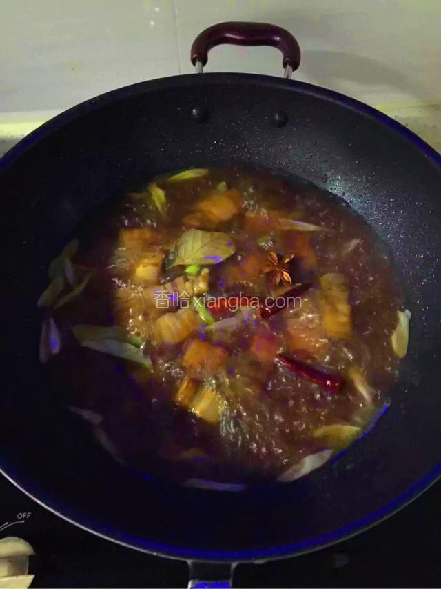 倒入热水大火烧开转小火炖30分钟左右加盐调味再继续炖20分钟左右。