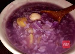 莲子紫薯栗子粥的做法图解4