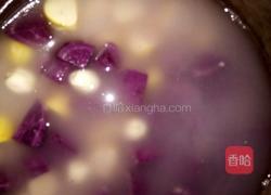 莲子紫薯栗子粥的做法图解3
