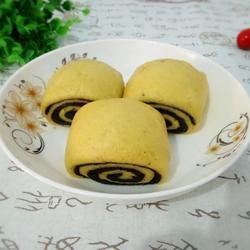 南瓜黑米卷