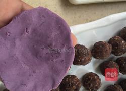 芝麻红豆馅紫薯饼的做法图解9