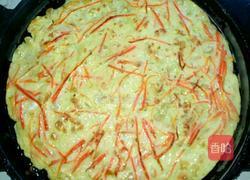 昙花胡萝卜鸡蛋饼的做法图解8