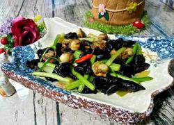 芹菜黑木耳炒帆立貝