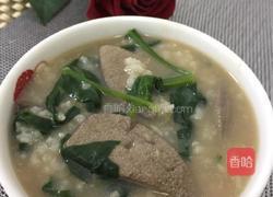 菠菜猪肝片粥的做法图解8