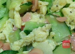 青瓜火腿炒鸡蛋的做法图解5