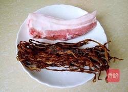 豆角干蒸五花肉的做法图解1