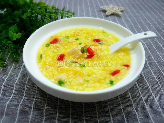 虫草花枸杞鸡肉粥