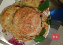 黄金葱花火腿饼的做法图解12