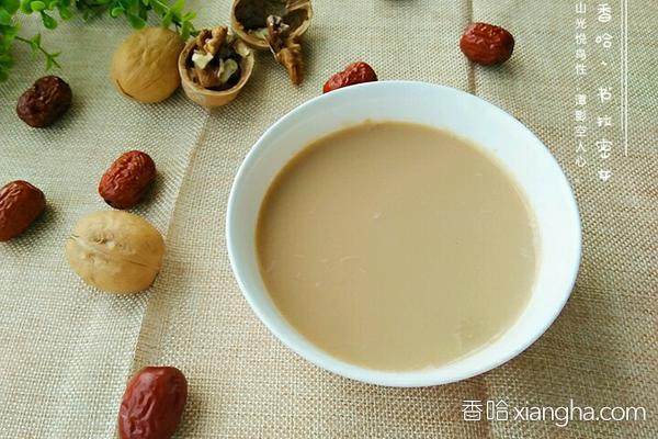 核桃红枣豆浆